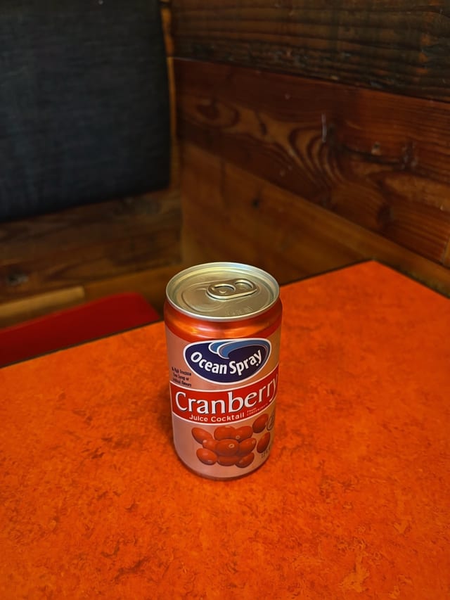 Cranberry Juice.