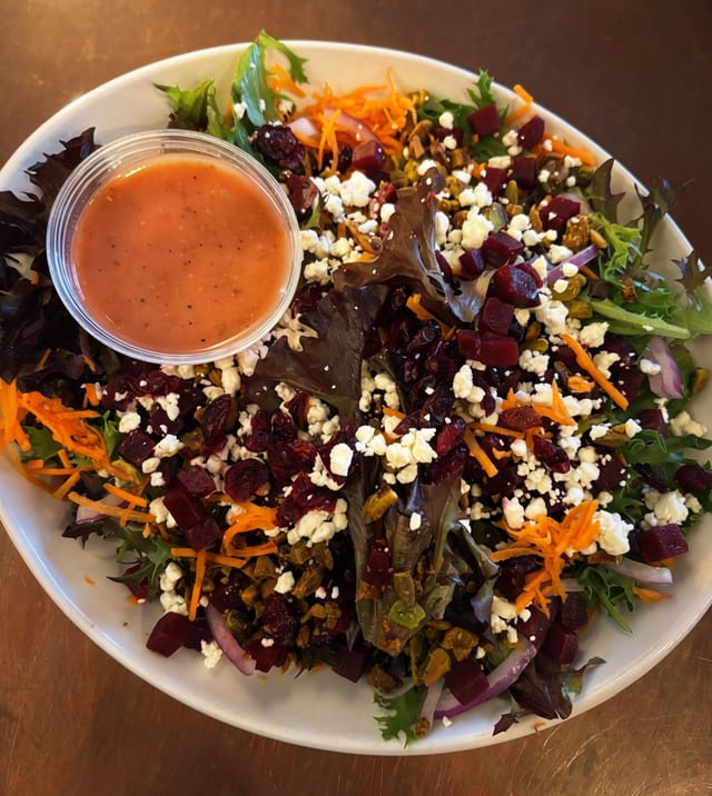 Roasted Beet & Pistachio Salad.