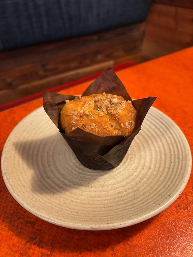 Walter Pats Blackberry Walnut Coffee Cake Muffin.