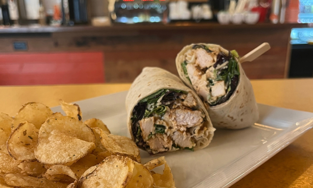 Blackened Chicken Caesar Wrap.